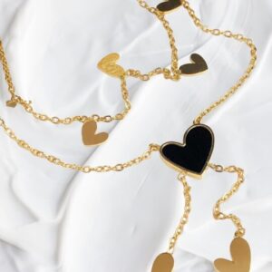 Collar Doble Fila Corazones