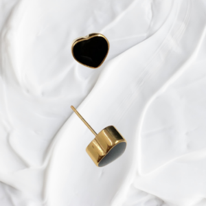 Aretes Corazon Negro
