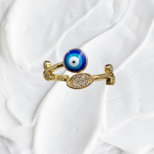 Anillo Ojo Turco y Diamantes